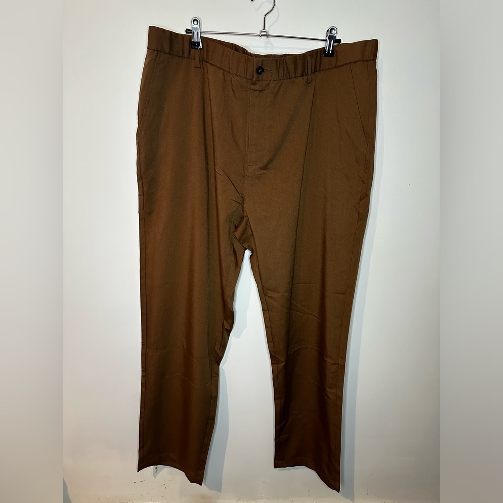 Men’s Manfinity Brown Dress Pants And Suit Vest Size 2XL